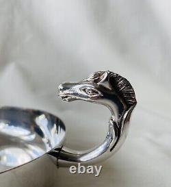 Hermes Paris Vintage Silver Plated Horse Head Equestrian Pin Tray Dish