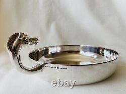 Hermes Paris Vintage Silver Plated Horse Head Equestrian Pin Tray Dish