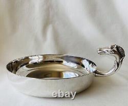 Hermes Paris Vintage Silver Plated Horse Head Equestrian Pin Tray Dish