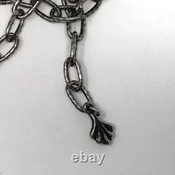 Hobé Brutalist Chest Plate Necklace Silvertone