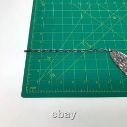 Hobé Brutalist Chest Plate Necklace Silvertone