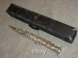 Holton Bb Soprano Sax/Saxophone, Original Silver Plate, Recent Pads Complete