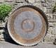Huge 38 Antique Persian Ghalamzani Silvered Copper Tray Wall Hanging Signed