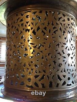 Huge Stunning Silver Plated Large Middle Eastern Moorish Lantern Lamp