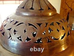 Huge Stunning Silver Plated Large Middle Eastern Moorish Lantern Lamp