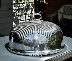 Huge c1884 MAPPIN & WEBB Silver Plate Meat Dome / Cover Rd71533