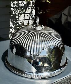 Huge c1884 MAPPIN & WEBB Silver Plate Meat Dome / Cover Rd71533