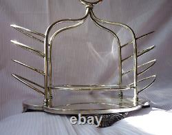 Impressive Art Deco Toast Rack 6 Slices Silver Plated EPNS