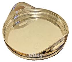 Impressive French Style Silver Plated Twin Handled Gallery Drinks Tray