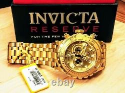 Invicta Reserve Rare Gold Plated Crono Driving Watch #6905 With Original Paperwork