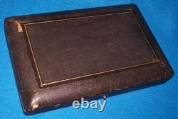 JAMES DIXON SILVER PLATED CAVIAR SERVING SPOONS in ORIGINAL FITTED CASE c1891 GC