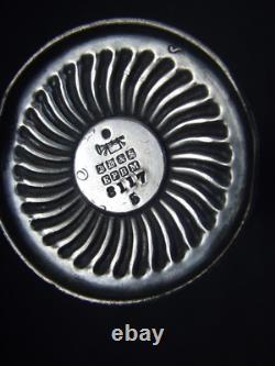 JAMES DIXON & SONS SILVER PLATE REPOUSSE EPBM SMALL ANTIQUE VASE C1900's