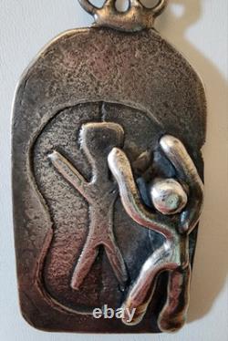 Jacob Hull Danish Brutilist Artist 1960-1970s Large Pendant Necklace