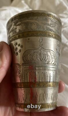 Jama Masjid Deli mosque Antique Silver Plated Brass Engraved Mughal Lassi Jahan Jama Masjid Deli mosque Antique Silver Plated Brass Engraved Mughal Lassi Jahan