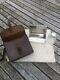 James Dixon Combination Hunting Flask and Silver Plated Sandwich Tin in Leather