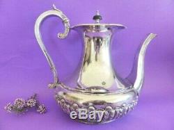 James Dixon & Sons EPBM Antique 7 Cup Teapot, Britannia, Sheffield, Made 1800s