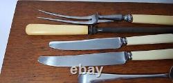 James Ryals Silver Plated Resin Faux Bone Canteen Of Cutlery Retro Teak Case