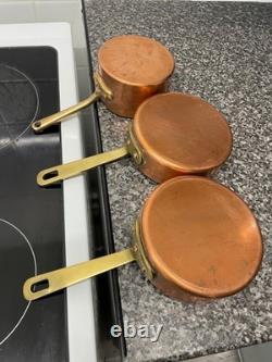 Jeaggi heavy silver plate saucepans E. P. C made in England used