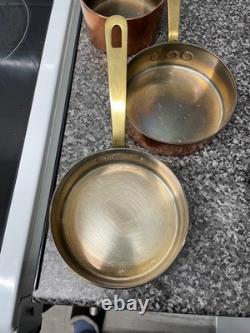 Jeaggi heavy silver plate saucepans E. P. C made in England used