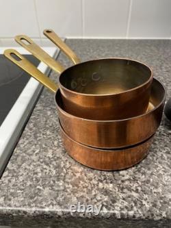 Jeaggi heavy silver plate saucepans E. P. C made in England used