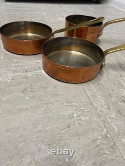 Jeaggi heavy silver plate saucepans E. P. C made in England used