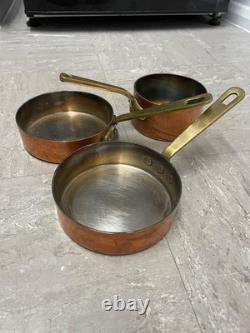 Jeaggi heavy silver plate saucepans E. P. C made in England used