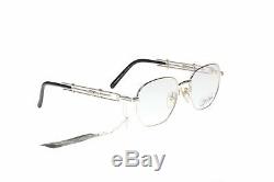 Jean Paul Gaultier 55-4174 Vintage 80s pantos steampunk silver plated eyeglasses