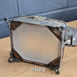 Job Lot 3 Vintage Silver Plated Glass Sardine Dishes & EP Fish Serving Fork