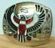 Johnson & HeldEnamel Inlay Eye of Horus Falcon Egyptian Theme FITS 2 WIDE BELT