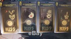 KISS World Tour 999 Silver and 24k Gold Plate Psycho Circus Coins