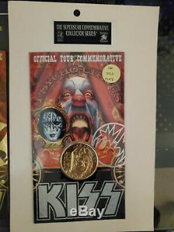 KISS World Tour 999 Silver and 24k Gold Plate Psycho Circus Coins