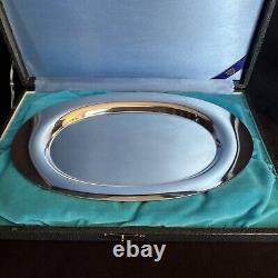 K. UYEDA Japanese 950 Sterling Silver Simple 9.5 Plate 188g W Original Box