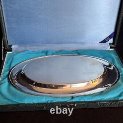 K. UYEDA Japanese 950 Sterling Silver Simple 9.5 Plate 188g W Original Box