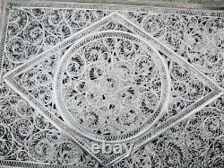 Kanmnagar Silver Filagree Two Handled Tray in Original Case, 20th Century Indian