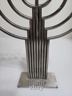 Karshi Original Silver Plated Classic Hanukkah Menorah Handmade in Jerusalem