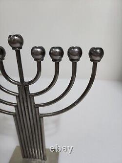 Karshi Original Silver Plated Classic Hanukkah Menorah Handmade in Jerusalem