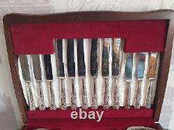 Kings Pattern Silver Plated Cutlery Set Canteen With Box Mixed Brands A1 EPNS