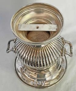 LARGE ORNATE SILVER PLATED CHAMPAGNE WINE COOLER ICE BUCKET f
