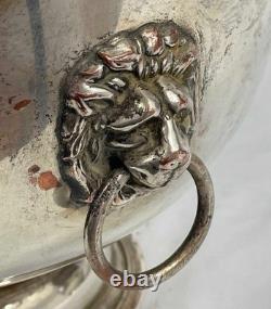 LARGE ORNATE SILVER PLATED CHAMPAGNE WINE COOLER MULTI BOTTLE ICE BUCKET c