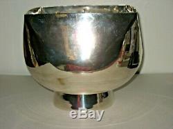 LARGE Vintage 70s 80s Ward Bennett Design Mid Century Modern Silver Plate Bowl