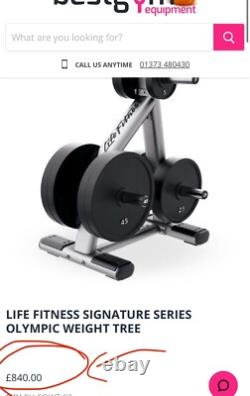 LIFE FITNESS OLYMPIC WEIGHT PLATE STORAGE RACK / TREE 50mm 2 inch WEIGHTS UK