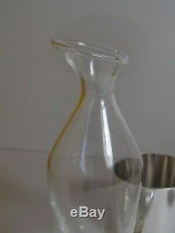 LINO SABATTINI For CHRISTOFLE GALLIA Silver Plated Glass Oil Vinegar Cruet Set