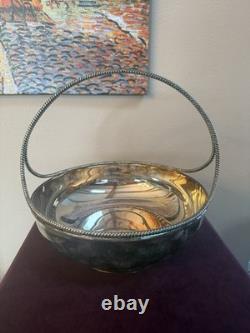 Lambidis Original Silverware Silver Plated Basket- Made in Athens Greece