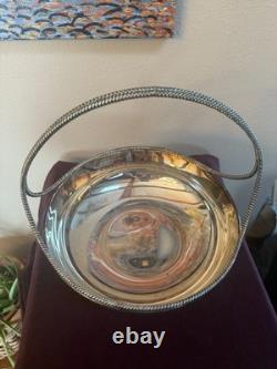 Lambidis Original Silverware Silver Plated Basket- Made in Athens Greece
