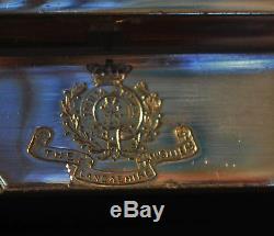 Lancashire Fusiliers Large Edwardian silver-plated Military Corinthian desk lamp