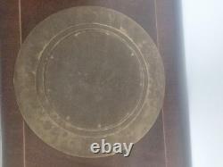 Large 13 Antique 19thC Indian Tanjore Plate Silver & Copper Swami Repoussé