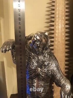 Large Antique Russian Bear silver plate