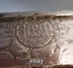 Large Arts & Crafts'silval' Hammered Pewter Wall Mirror, Bevelled Plate Mirror