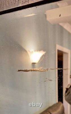 Large Arts & Crafts'silval' Hammered Pewter Wall Mirror, Bevelled Plate Mirror