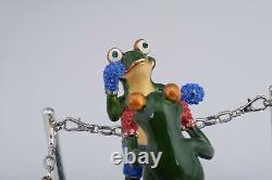 Large Boxing Frog KEREN KOPAL LIMITED BEDITION Trinket box Austrian Crystal